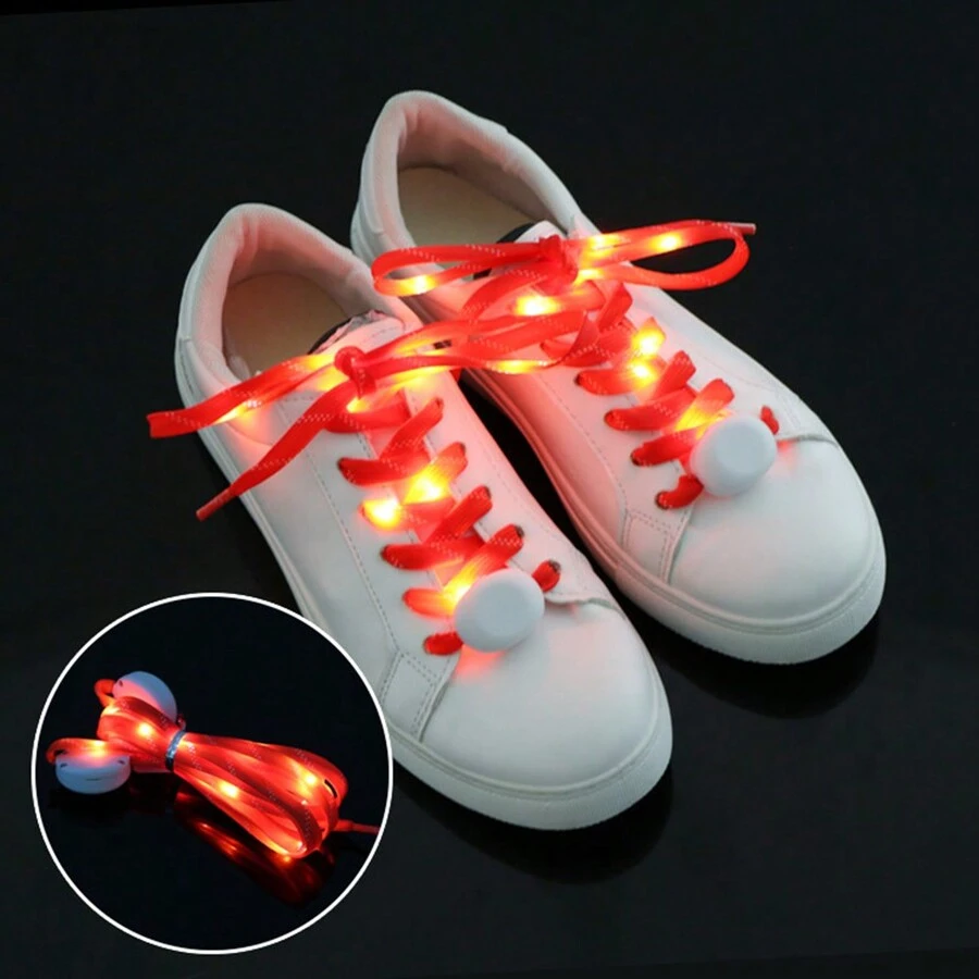 Cordón Luminoso Led Rojo Para Fiestas Nocturnas, Bailar, Correr, Patinar, Cordones Luminosos