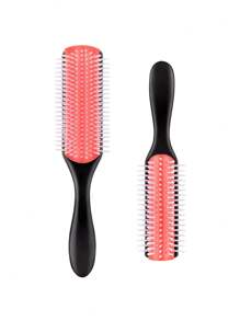1 件卷发刷卷发定型刷适用于浓密卷发、男女波浪发，易于清洁的发刷，用于造型、解结、塑形、抚平、吹干、分离、卷发定型，送给女性和女孩妈妈妻子姐妹青少年女孩朋友生日新年婚礼圣诞派对旅行用品的礼物，在家或外出时，包装和款式颜色和一些零件随机发送，光滑后刷，理发配件，吹风机 - 均碼 - 查看 10