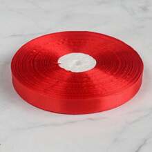 1 Roll Of Red Satin Ribbon 1.5-4cm Wide, Festive Style Red Polyester Satin Ribbon, 3 Diffrent Widths And Lengths Of Ribbon Allows You To Choose Different Sizes According To Different Usage Scenarios. - [1.5cm wide] red ribbon - View 1