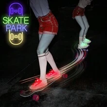 Cordón Luminoso Led Rojo Para Fiestas Nocturnas, Bailar, Correr, Patinar, Cordones Luminosos - Rojo - Ver 4