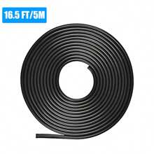 16.5ft Màu Đen Cửa Ô Tô Viền Viền Khóa Bảo Vệ Khuôn Dải Cao Su Chống Trầy Xước - Một cỡ - Xem 4