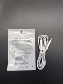 1 pieza Cable trenzado audio - Plateado - Ver 6