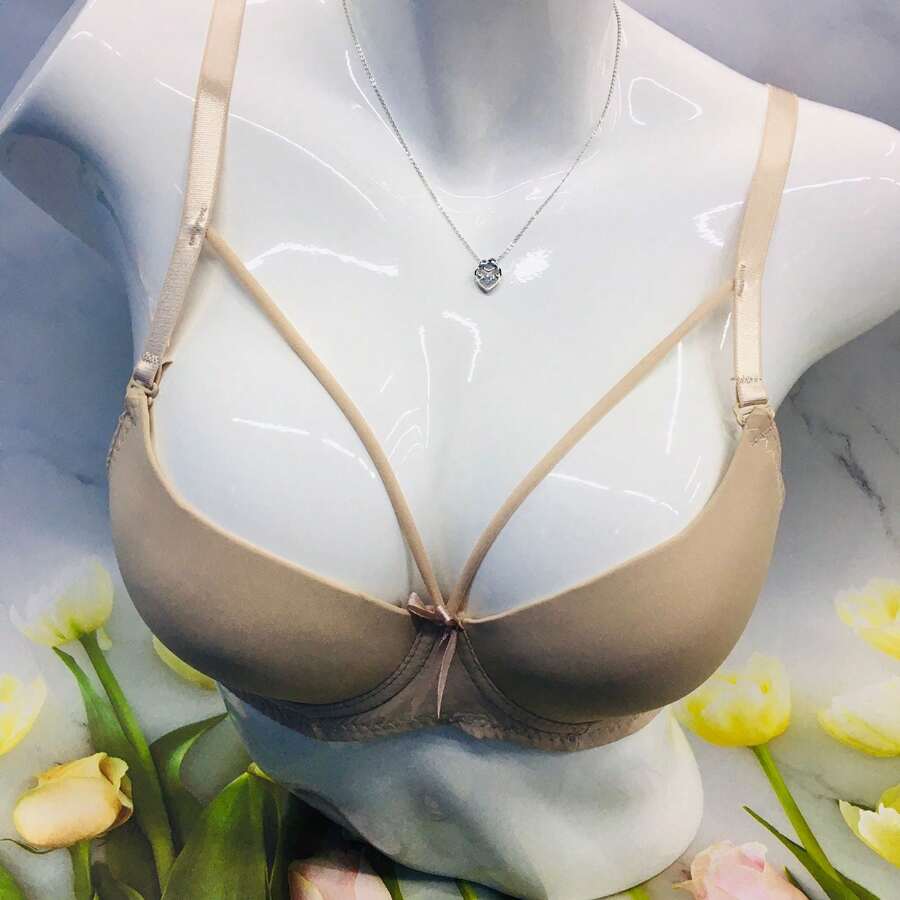 brasier Sujetador con aro con tiras cruzadas formas de una x equis - Multicolor - Ver 1