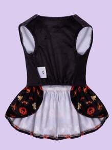 1pc Halloween Printed Pet Dress, Suitable For Small And Medium Dogs, Festive Wear - Multicolor - View 4