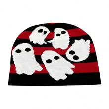 Autumn Winter Jacquard Knit Hat, Street Style Unisex Knitted Beanie, Warm Cap - Multicolor - View 2