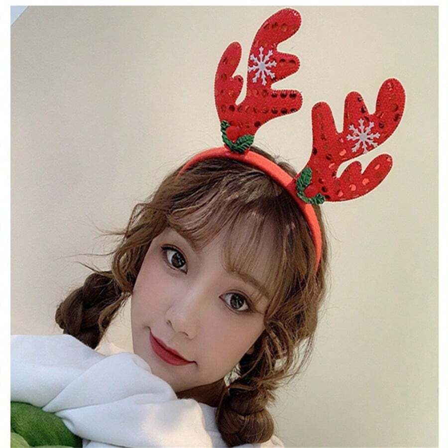 Sequin Christmas Tree & Reindeer Party Headband,Christmas for Sale