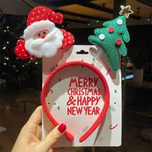 闪闪发光的圣诞树和圣诞老人派对头饰,圣诞节