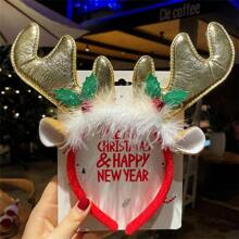 闪闪发光的圣诞树和圣诞老人派对头饰,圣诞节