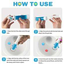 1/3/4 件马桶凝胶 14 支装马桶凝胶印章 4 种香味马桶清洁剂凝胶印章套装空气清新剂花香浴室除臭剂马桶清洁剂、贴纸、墙贴花、家居装饰乙烯基贴花、春季装饰物品让您的家焕然一新、拉玛装饰贴纸