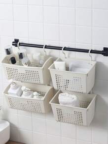 1 Piezas organizador tipo reja para pared multiusos ahorra espacio - Blanco - Ver 1