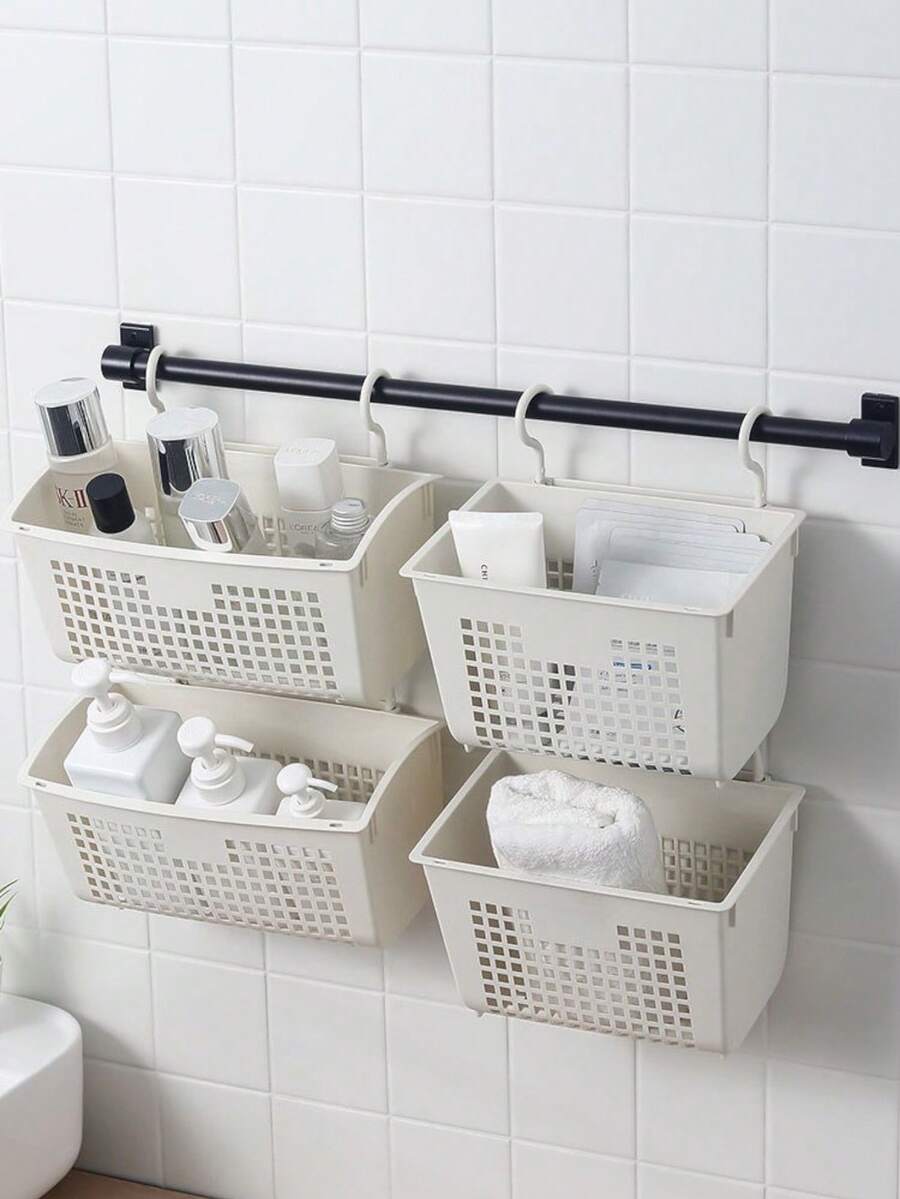 1 Piezas organizador tipo reja para pared multiusos ahorra espacio - Blanco - Ver 1