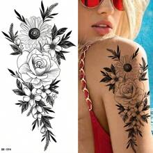 20pcs Realistic Snake Temporary Tattoos With Designs Of Flowers, Tigers And Scorpions, Waterproof, For Body Art Decorating On Women/men's Face/arm/leg