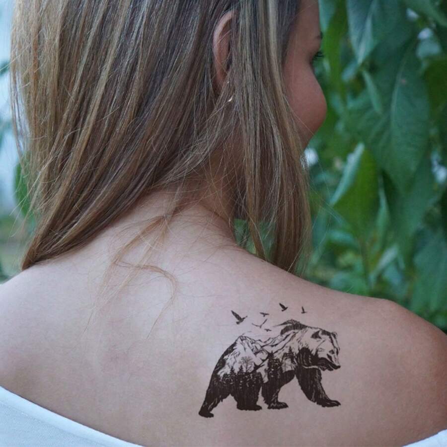 Face Tattoo, Waterproof & Sweatproof, Can Last For 2-3 Days. - Black - View 1