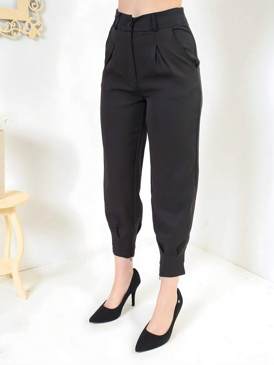 Women Pants - 黑色 - 查看 1