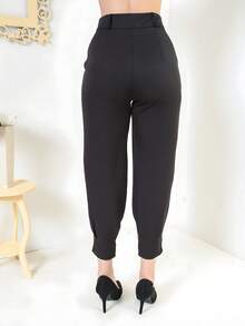 Women Pants - 黑色 - 查看 2