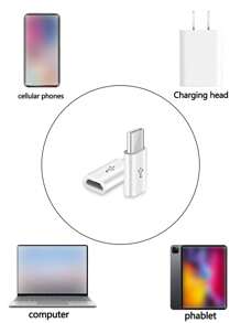 1pc Type-C Charger Cable Adapter - White - View 10