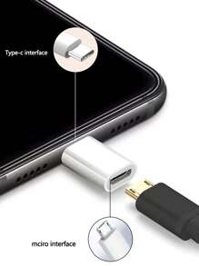1pc Type-C Charger Cable Adapter - White - View 9