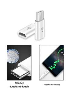 1pc Type-C Charger Cable Adapter - White - View 8