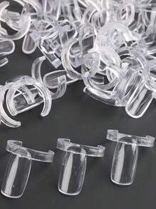 1包（50张）透明色环色卡，指甲油展示板色环卡，美甲颜色卡展示工具，美甲用品，美甲工具，美甲艺术工具，返校季，美甲，美甲贴片工具 - 杏色 - 查看 2