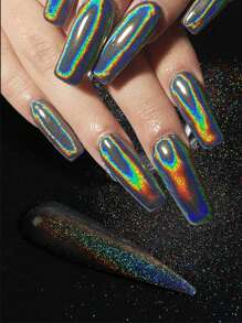 12 色 Y2K 美学美甲激光粉闪粉极光薄粉指甲颜料装饰 DIY 美甲饰品指甲宝石指甲用品