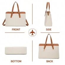 Laptop Tote Bag For Women, Laptop Purse Bag 15.6 Inch Computer Bag, Work Tote Bag Briefcase Business Handbags Valentines Gift - 杏色 - 查看 7