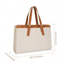 Laptop Tote Bag For Women, Laptop Purse Bag 15.6 Inch Computer Bag, Work Tote Bag Briefcase Business Handbags Valentines Gift - 杏色 - 查看 9