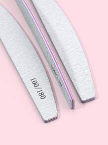 NailShine 10 Stück Halbmond 100/180 Körnung Nagelfeilen doppelseitig Nagelfeilen waschbar wiederverwendbar Nagelpolierer Maniküre Werkzeuge für natürliche Nägel, Acrylnägel, Verwendung Zuhause und im Salon, Nagelbedarf, Nagelwerkzeuge, Nail Art Werkzeuge, Schulbeginn, Nägel, Nagelwerkzeuge für Aufklebe-Nägel