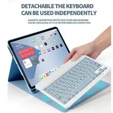 1pc Protective Case With Keyboard - Purple - View 4