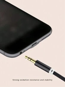 1 条 3.5 毫米编织音频线，适用于手机、汽车 - 黑色 - 查看 6