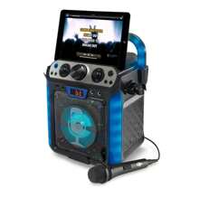 Groove Cube Hype Bluetooth, Stand Alone Karaoke Machine, LED Lights, SML712BK, Black - Black - View 2