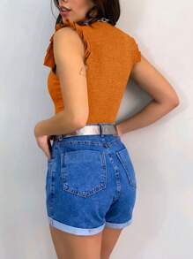 Women Tops - 亮橙色 - 查看 2