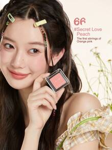 JUDYDOLL Matte Apricot Blush, Eyeshadow, Highlighter & Contour Palette, Suitable For Beginners, Can Be Used As Gift, Date, Party, Wedding, Wedding Guest, Singles Party, Natural Daily Makeup, Sweet Makeup, Bloody Makeup, Date Makeup - 玫紅色 - 查看 5