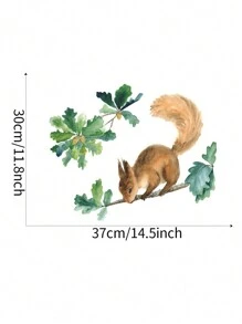 Squirrel Print Wall Sticker, Stickers, Wall Decal, Vinyl Decal For Home Decorations, Spring Decoration Items Refresh Your Home, Rama Decoration Stickers Gifts Birthday Graduation - Multicolor - View 6