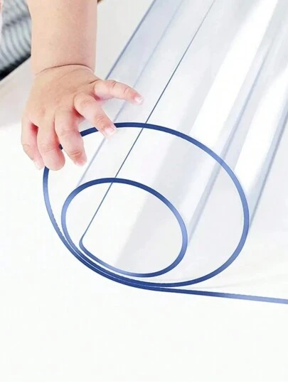 1入組素色桌布餐桌用簡約透明防水桌墊