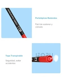 72 Marcadores Plumas Plumones Doble Punta Punta Pincel Teker 72 Colors - Multicolor - Ver 4