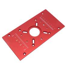 One Set Red Router Table Insert Plate for Woodworking Benches Table Saw with Miter Gauge Guide Aluminium Profile Fence Sliding Brackets - Red - View 5