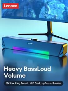 原裝聯想 TS33 有線音箱 360 環繞立體聲家庭影院台式電腦低頻低音炮兼容 USB/3.5 毫米接口 - 黑色 - 查看 2