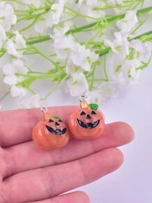 10 cái/bộ Halloween Quả bí ngô 3D Nhựa Vật rủ xuống Đối với DIY Quà sinh nhật Ngày lễ Làm đồ trang sức - Cà phê nâu - Xem 4