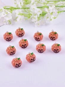 10 cái/bộ Halloween Quả bí ngô 3D Nhựa Vật rủ xuống Đối với DIY Quà sinh nhật Ngày lễ Làm đồ trang sức - Cà phê nâu - Xem 2