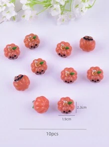 10 cái/bộ Halloween Quả bí ngô 3D Nhựa Vật rủ xuống Đối với DIY Quà sinh nhật Ngày lễ Làm đồ trang sức - Cà phê nâu - Xem 3