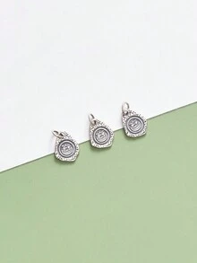 6入組復古S925純銀圖形吊墜適合女士兒童手環項鍊珠寶製作手工製作DIY配件