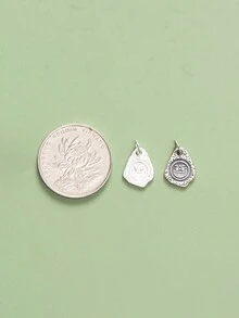 6入組復古S925純銀圖形吊墜適合女士兒童手環項鍊珠寶製作手工製作DIY配件