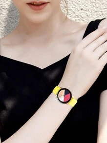 1 条男女通用硅胶运动手表表带 20/22 毫米 兼容三星 Galaxy Watch Active/Active 2/4/5/6 作为返校学生的礼物 - 黃色 - 查看 4