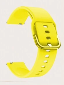 1 条男女通用硅胶运动手表表带 20/22 毫米 兼容三星 Galaxy Watch Active/Active 2/4/5/6 作为返校学生的礼物 - 黃色 - 查看 6