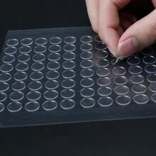 80片/1张双面无痕胶带，高粘度透明圆形胶点，非常适合固定玩具、汽车模型、海报、亚克力等，直径：1厘米