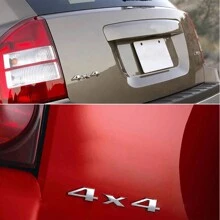 Car 4 X 4 +Limited Chrome 3D Decal Emblem Sticker Nameplate Badge Decoration - Silver - View 4