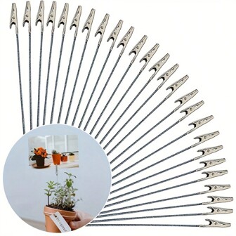 10 件金属钢丝长尾鳄鱼、立方体夹、便签夹、鳄鱼夹紧固件，用于 DIY 卡片便签、照片图片、菜单备忘录、派对婚礼粘土、蛋糕装饰