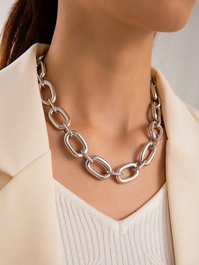 imoli 1pc Fashionable Exaggerated Large Chain Artistic Necklace
