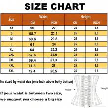 Sports Outdoor Women Waist Trainer Corset For Everyday Wear Steel Boned Tummy Control Body Shaper With Adjustable Hooks Shapewear Waist Trainer Corset Gym Accessories For Belly Slimming Girdles, Lumbar Girdles For Belly Slimming Corset Black Spring - Black - View 7