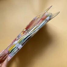 A6活頁夾預算套裝,帶7入週報袋,現金,發票,收據存儲拉鍊袋管理計劃器禮品套裝-透明 - 無色 - 查看 3